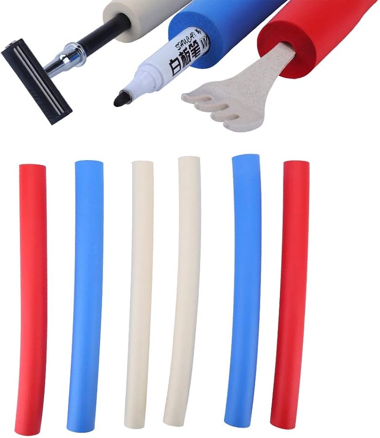 6 Pack Non Slip Foam Grip Tubing Handle Sleeve Covers for Utensils Pens Elderly Arthritis - Image 1